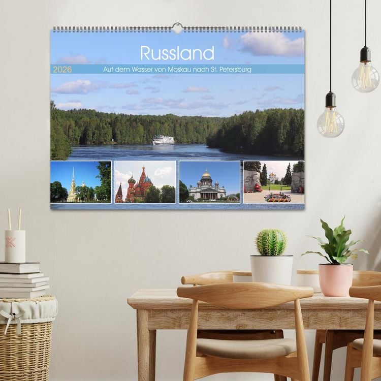 Produktbild: Russland - Auf dem Wasser von Moskau nach St. Petersburg (Wandkalender 2026 DIN A2 quer), CALVENDO Monatskalender