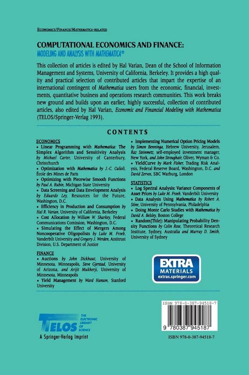 Produktbild: Computational Economics and Finance