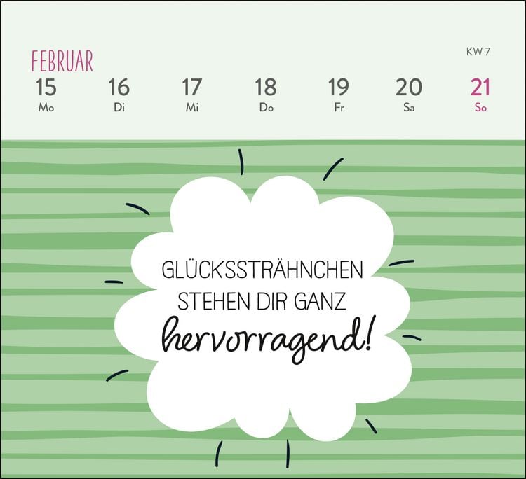 Produktbild: Mini-Wochenkalender 2027: Ein kleines L&auml;cheln f&uuml;r jeden Tag
