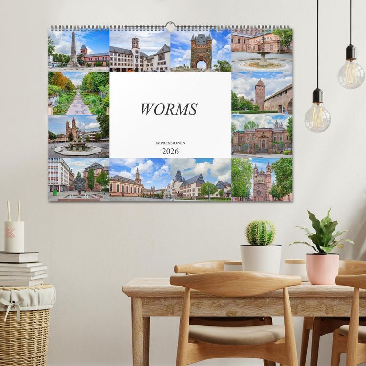 Produktbild: Worms Impressionen (Wandkalender 2026 DIN A2 quer), CALVENDO Monatskalender