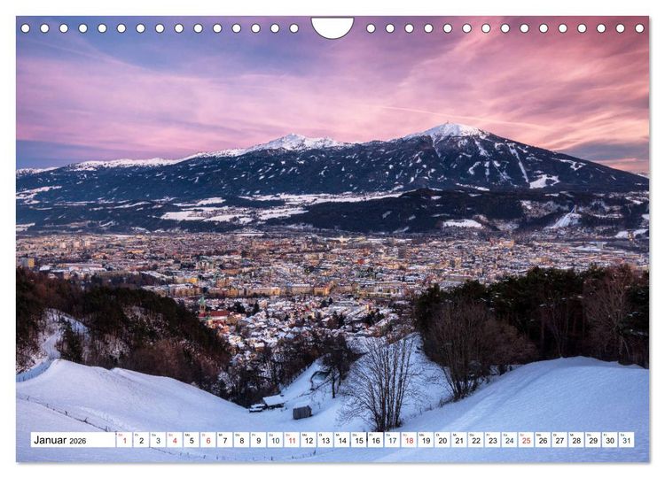 Produktbild: Innsbruck - Hauptstadt der Alpen (Wandkalender 2026 DIN A4 quer), CALVENDO Monatskalender