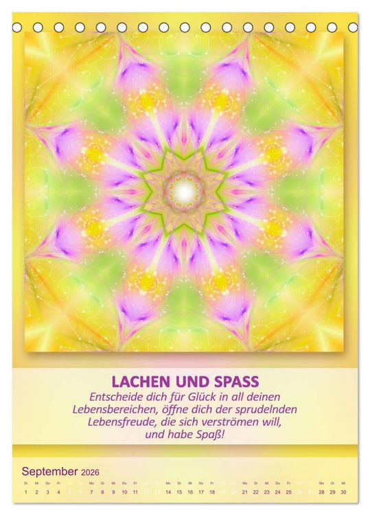 Produktbild: Light Energy Mandalas - Kalender - Vol. 2 (Tischkalender 2026 DIN A5 hoch), CALVENDO Monatskalender