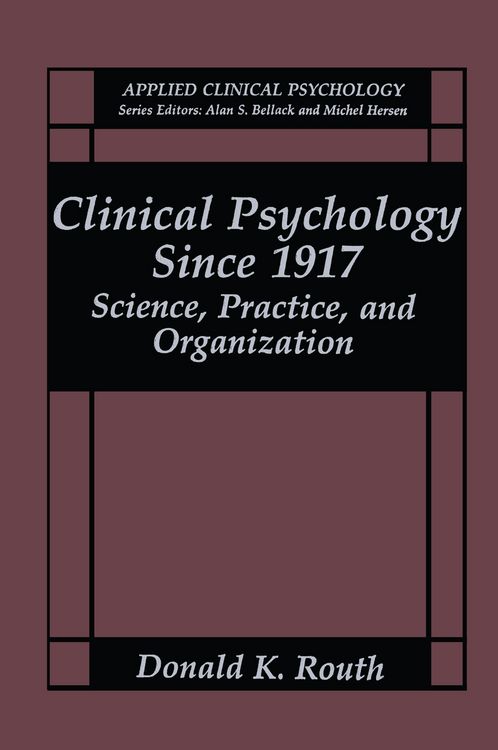 Produktbild: Clinical Psychology Since 1917