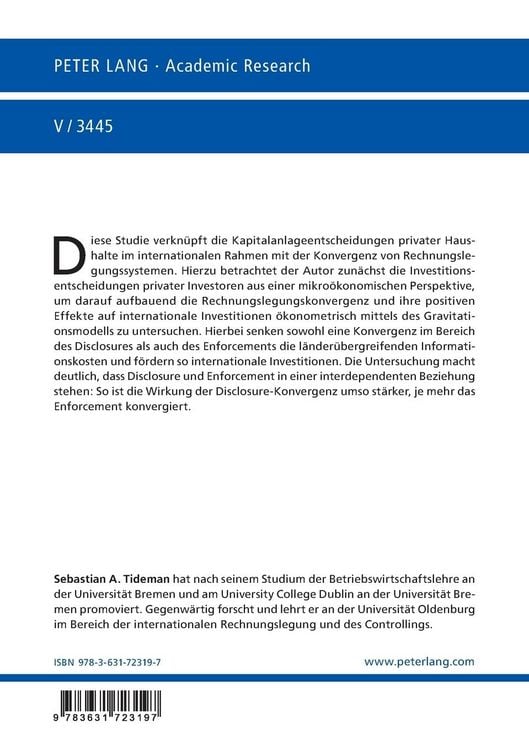 Produktbild: Kapitalbereitstellung, Konvergenz von Rechnungslegungssystemen und internationale Investitionen