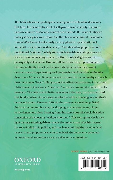 Produktbild: Democracy Without Shortcuts
