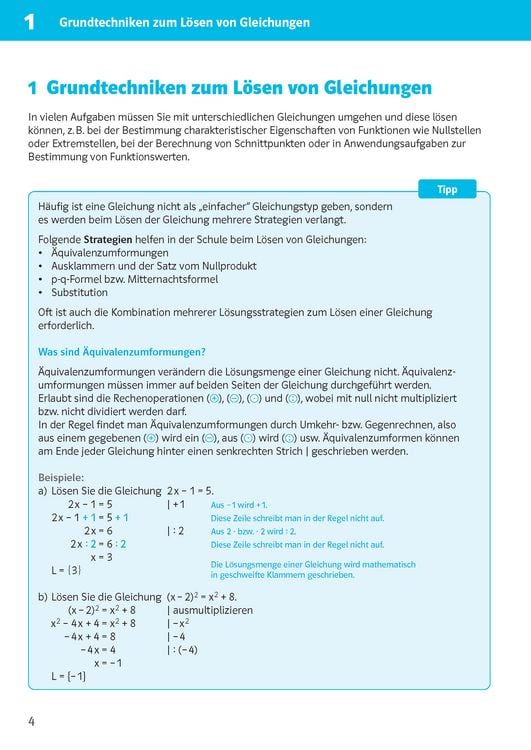 Produktbild: Klett Sicher im Abi 10-Minuten-Training Oberstufe Mathematik Gleichungen