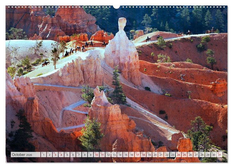 Produktbild: Bryce Canyon, Sunrise and Sunset points (High Quality Premium Wall Calendar 2026 DIN A2 landscape),CALVENDO 12 Month Wall Calendar