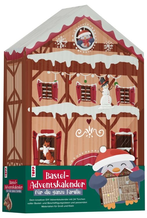 Produktbild: Bastel-Adventskalender f&uuml;r die ganze Familie - Dein kreativer DIY-Adventskalender mit 24 T&uuml;rchen voller Bastel- und Besch&auml;ftigungsideen