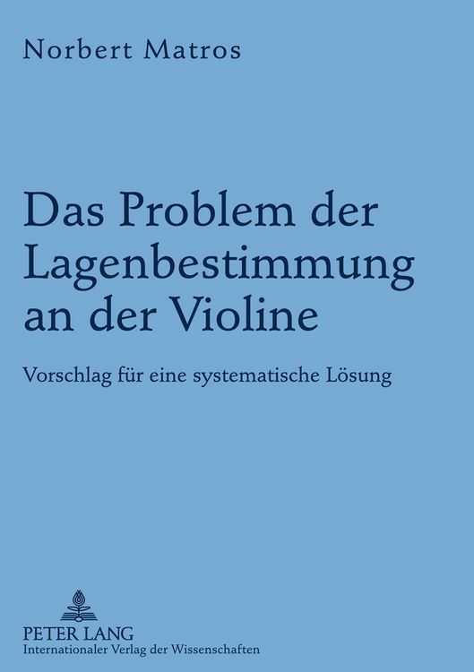 Produktbild: Das Problem der Lagenbestimmung an der Violine
