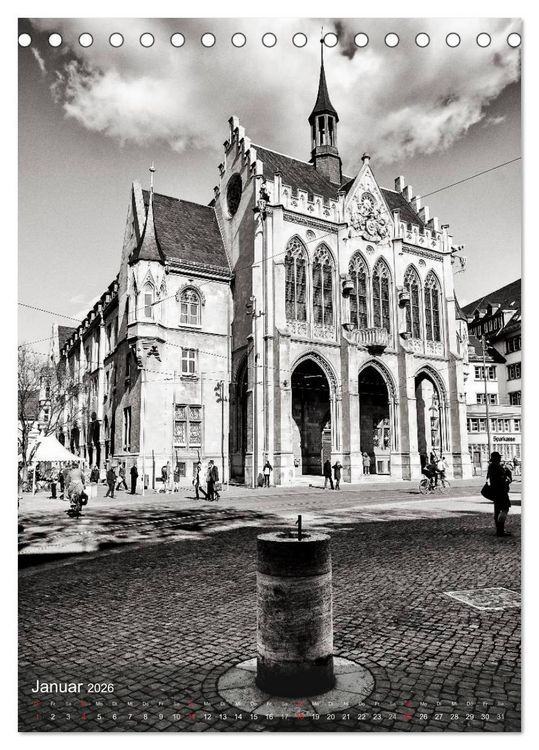 Produktbild: Ein Blick auf Erfurt (Tischkalender 2026 DIN A5 hoch), CALVENDO Monatskalender