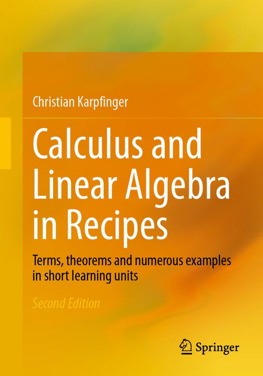 Produktbild: Calculus and Linear Algebra in Recipes