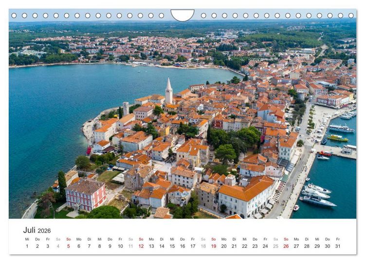 Produktbild: Porec Kalender - Die kroatische Stadt an der Adria (Wandkalender 2026 DIN A4 quer), CALVENDO Monatskalender