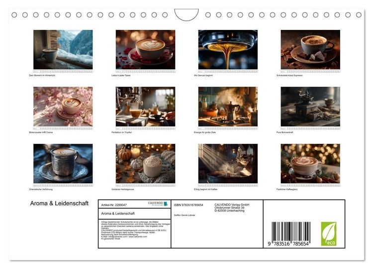 Produktbild: Aroma & Leidenschaft (Wandkalender 2027 DIN A4 quer), CALVENDO Monatskalender