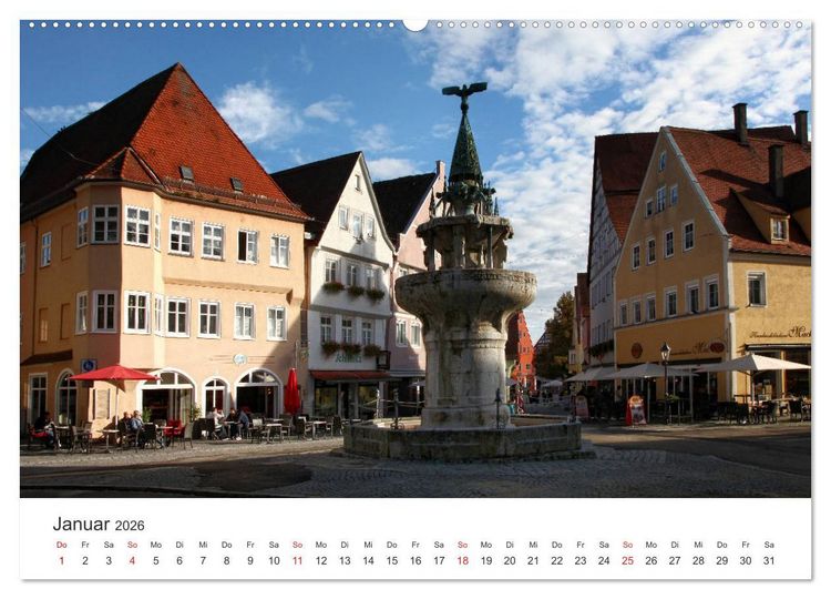 Produktbild: Stadtbummel im sch&ouml;nen N&ouml;rdlingen (hochwertiger Premium Wandkalender 2026 DIN A2 quer), Kunstdruck in Hochglanz