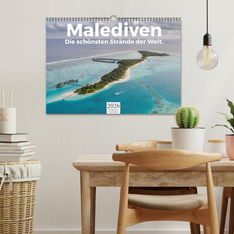 Produktbild: Malediven - Die sch&ouml;nsten Str&auml;nde der Welt. (Wandkalender 2026 DIN A3 quer), CALVENDO Monatskalender