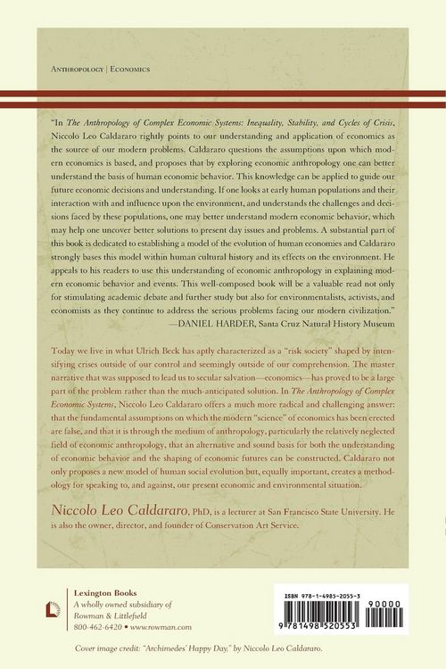 Produktbild: Anthropology of Complex Economic Systems