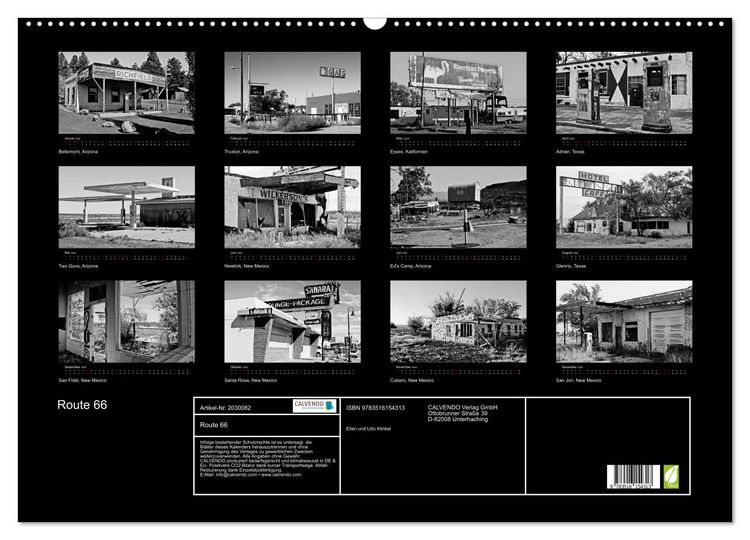 Produktbild: Route 66 (Wandkalender 2026 DIN A2 quer), CALVENDO Monatskalender
