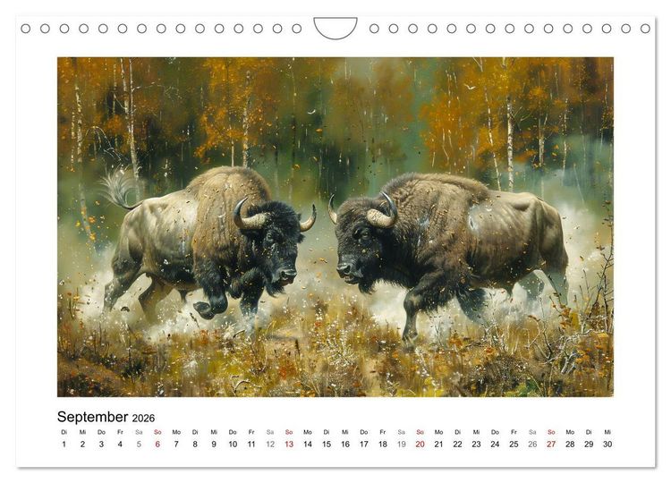 Produktbild: Wilde Rinder (Wandkalender 2026 DIN A4 quer), CALVENDO Monatskalender