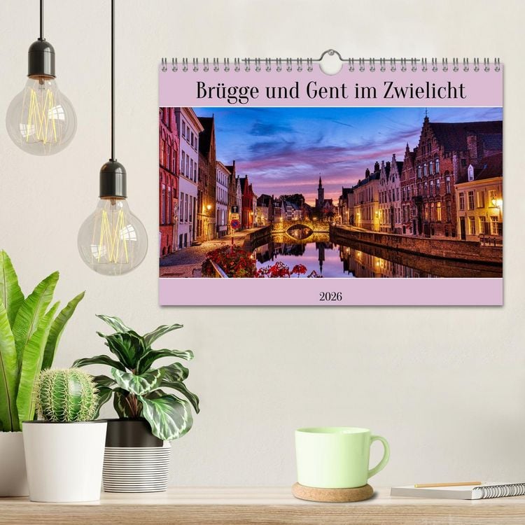Produktbild: Br&uuml;gge und Gent im Zwielicht (Wandkalender 2026 DIN A4 quer), CALVENDO Monatskalender
