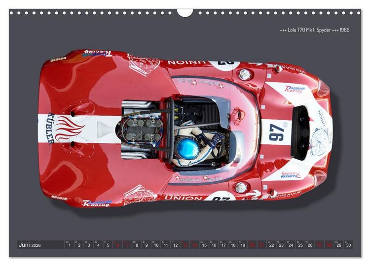 Produktbild: Legenden des Rennsports Historic Sports Cars 1960-1975 (Wandkalender 2026 DIN A3 quer), CALVENDO Monatskalender