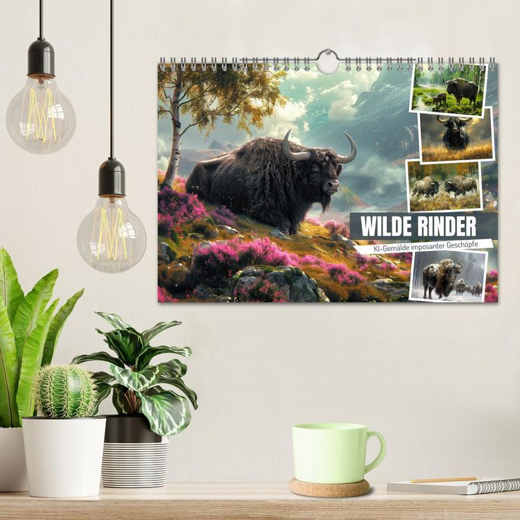 Produktbild: Wilde Rinder (Wandkalender 2026 DIN A4 quer), CALVENDO Monatskalender