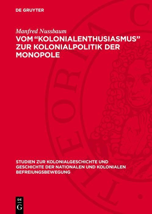 Produktbild: Vom "Kolonialenthusiasmus" zur Kolonialpolitik der Monopole