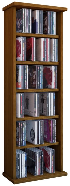 Produktbild: Holz CD DVD Stand Regal Schrank St&auml;nder Vostan