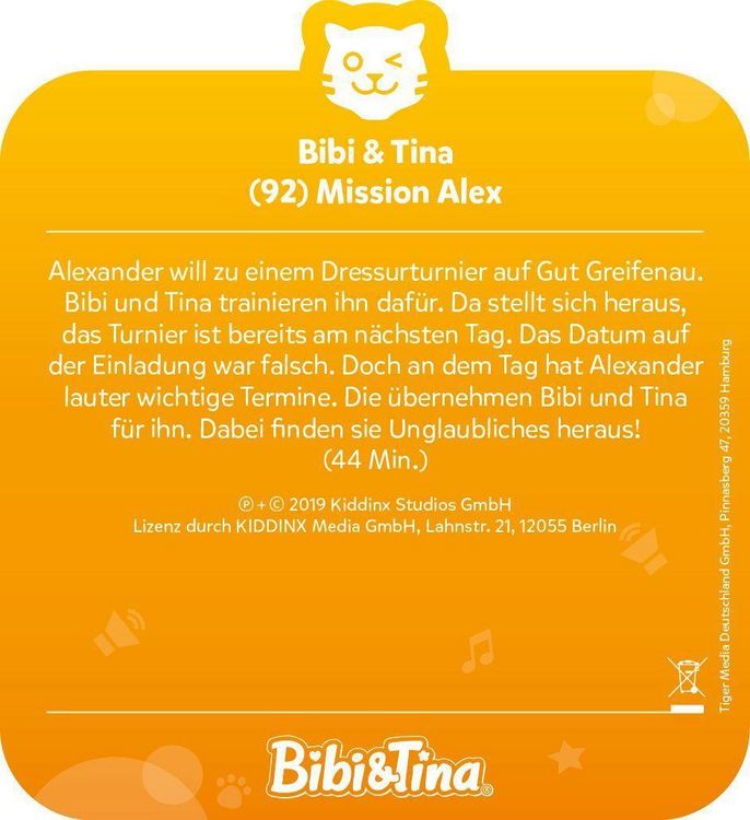 Produktbild: tigercard - Bibi & Tina - Folge 92: Mission Alex