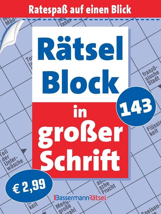 Produktbild: R&auml;tselblock in gro&szlig;er Schrift 143