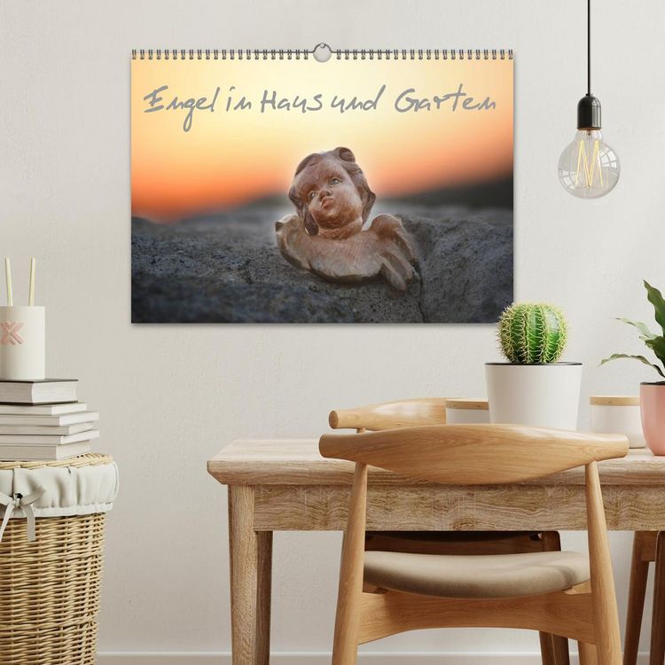 Produktbild: Engel in Haus und Garten (Wandkalender 2026 DIN A3 quer), CALVENDO Monatskalender