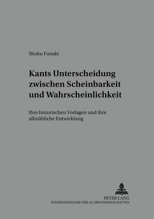 Produktbild: Kants Unterscheidung zwischen Scheinbarkeit und Wahrscheinlichkeit