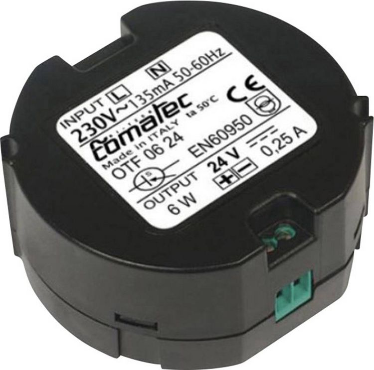 Produktbild: Comatec OTF/06.24RA Netzteil / Stromversorgung 24 V/DC 0.25A 6W