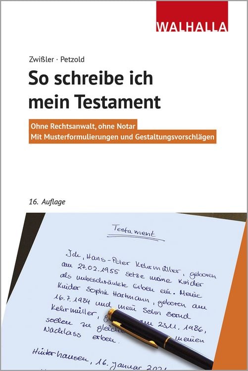 Produktbild: So schreibe ich mein Testament