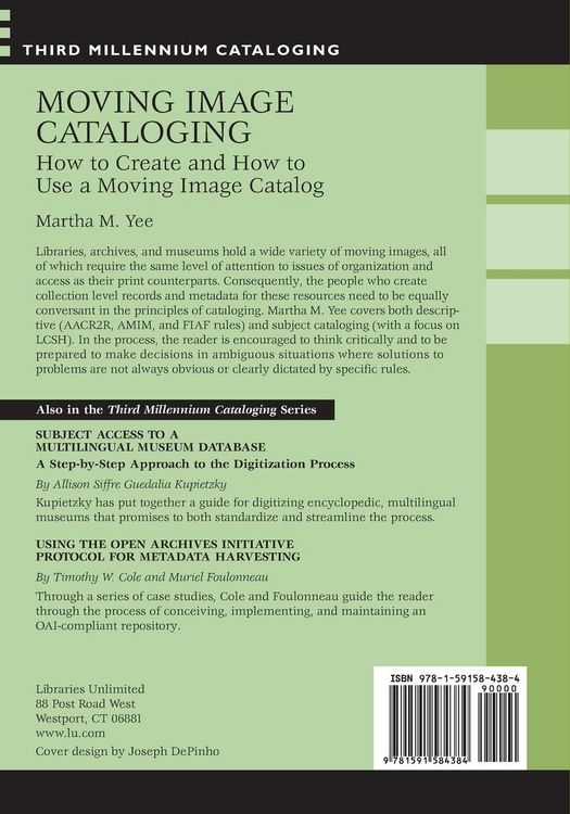 Produktbild: Moving Image Cataloging