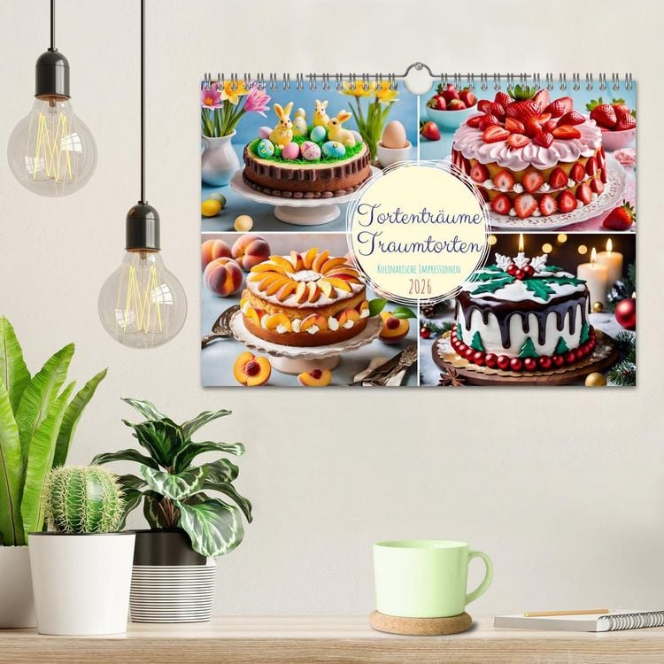 Produktbild: Tortentr&auml;ume - Traumtorten (Wandkalender 2026 DIN A4 quer), CALVENDO Monatskalender