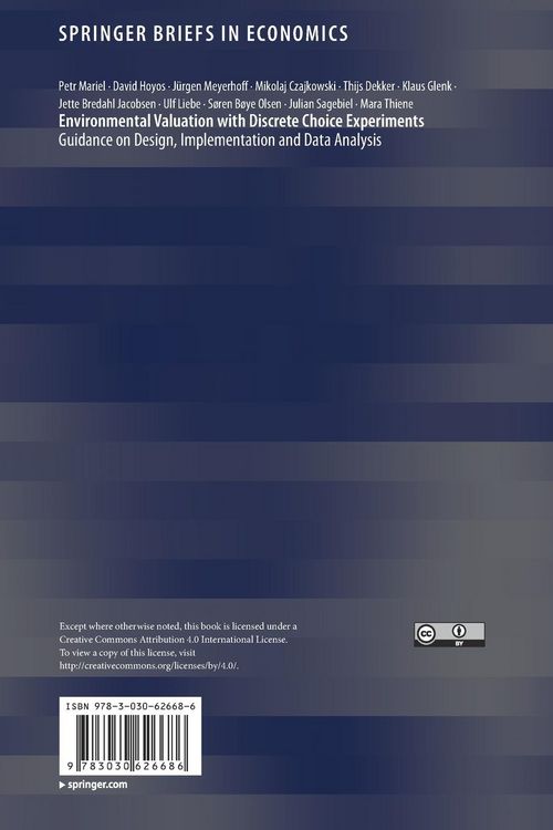 Produktbild: Environmental Valuation with Discrete Choice Experiments
