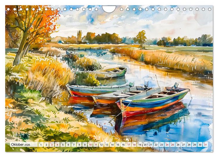Produktbild: Havelland Flair - Immer in Flussn&auml;he (Wandkalender 2026 DIN A4 quer), CALVENDO Monatskalender