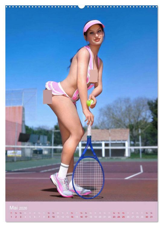Produktbild: Pin Up Sport (Wandkalender 2026 DIN A2 hoch), CALVENDO Monatskalender