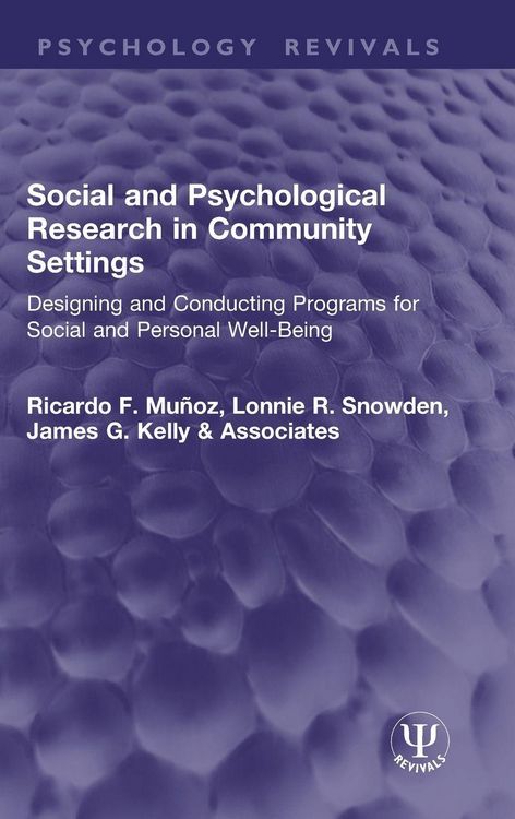 Produktbild: Social and Psychological Research in Community Settings