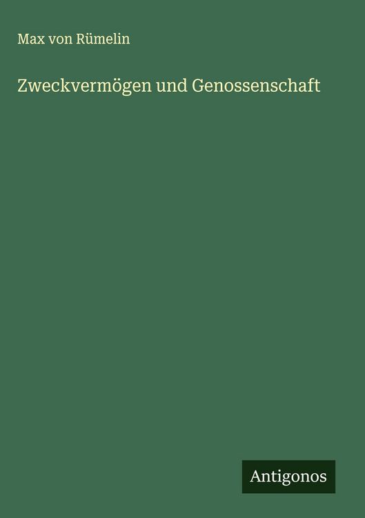 Produktbild: Zweckverm&ouml;gen und Genossenschaft