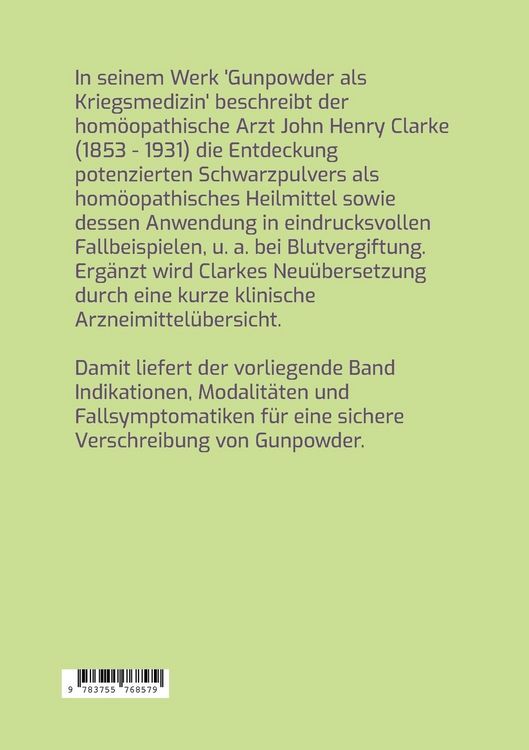 Produktbild: Gunpowder als Kriegsmedizin