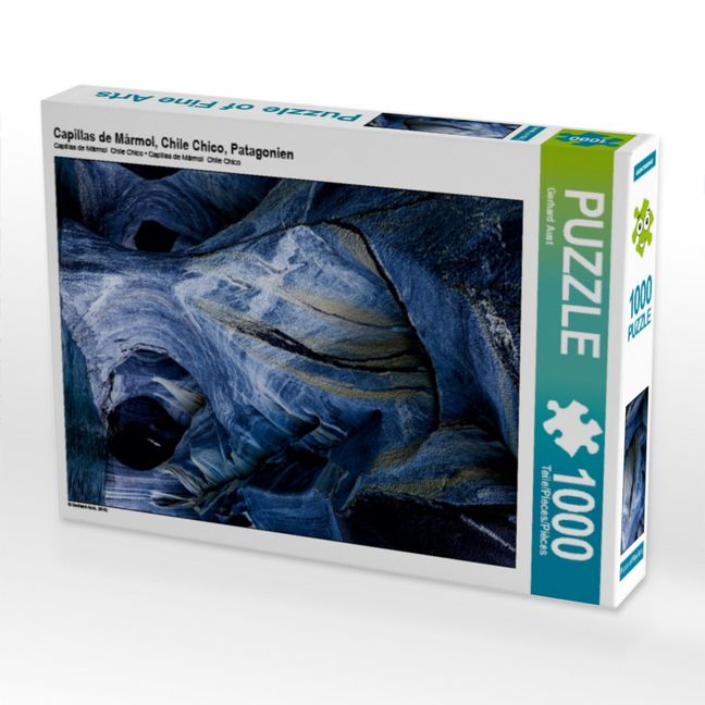 Produktbild: CALVENDO Puzzle Capillas de M&aacute;rmol, Chile Chico, Patagonien | 1000 Teile Lege-Gr&ouml;&szlig;e 64x48cm Foto-Puzzle f&uuml;r gl&uuml;ckliche Stunden