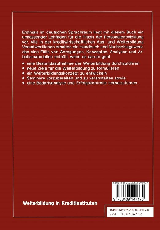 Produktbild: Weiterbildung in Kreditinstituten