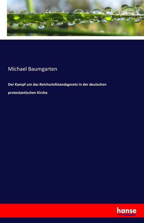 Produktbild: Der Kampf um das Reichszivilstandsgesetz in der deutschen protestantischen Kirche
