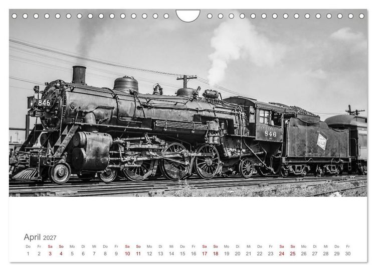 Produktbild: US-Dampflokomotiven (Wandkalender 2027 DIN A4 quer), CALVENDO Monatskalender