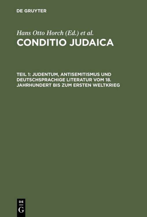 Produktbild: Judentum, Antisemitismus und deutschsprachige Literatur vom 18. Jahrhundert bis zum Ersten Weltkrieg