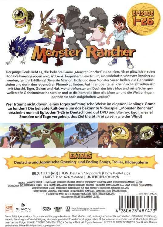Produktbild: Monster Rancher Vol. 1 (Ep. 1-26) im Sammelschuber [4 DVDs]