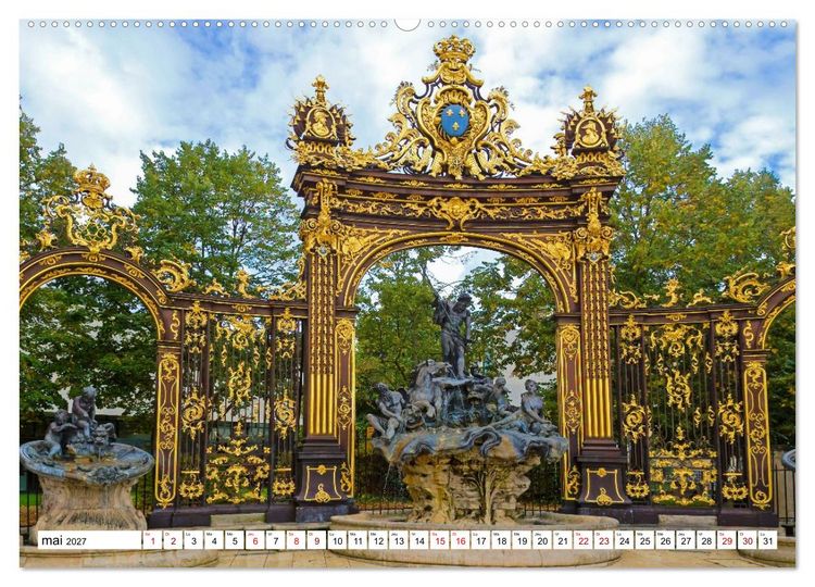Produktbild: Nancy et Metz &ndash; Tr&eacute;sors uniques en Lorraine (Calendrier mural 2027 DIN A2 vertical), CALVENDO calendrier mensuel