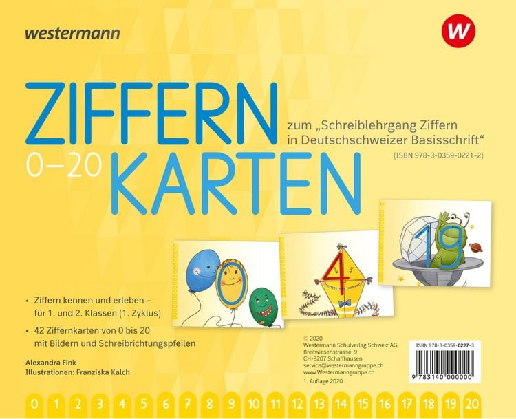 Produktbild: Ziffern Karteikarten
