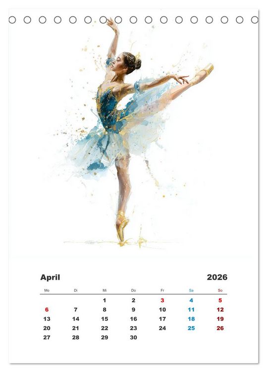 Produktbild: Tanz aus der Stille (Tischkalender 2026 DIN A5 hoch), CALVENDO Monatskalender